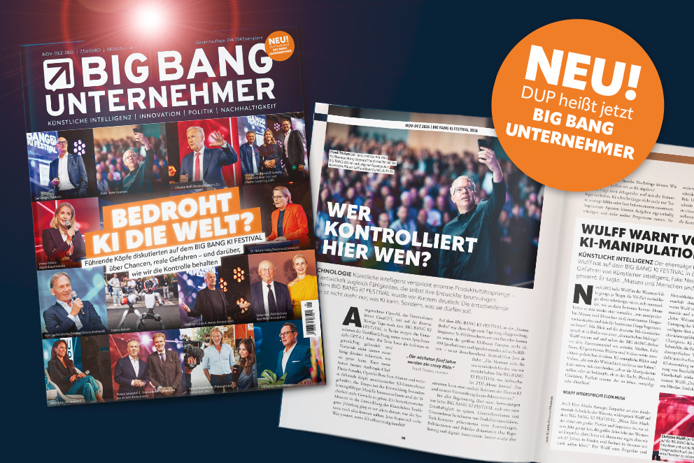 PR Cover des BIG BANG UNTERNEHMER-Magazins